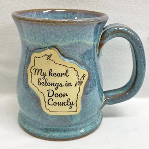 Door County Ornaments And Gifts>Tannenbaum Holiday Shop My Heart Belongs In Door County Stoneware Mug