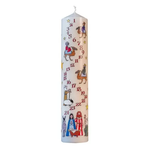 Candles And Home Fragrances^Tannenbaum Holiday Shop Nativity Pillar Advent Candle