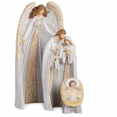 Nativity Sets And Religious Ornaments>Tannenbaum Holiday Shop Nesting Angel & Holy Family, 3 Pc Set