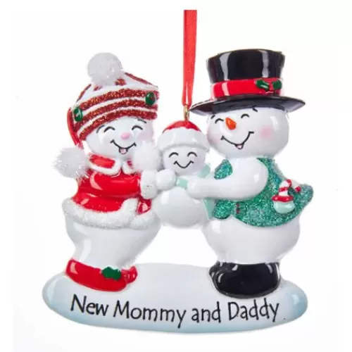 Baby Ornaments And Gifts^Tannenbaum Holiday Shop New Mommy And Daddy Snow Family Ornament