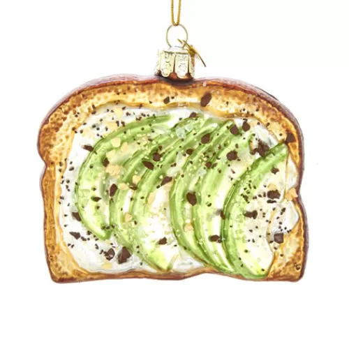 Food And Beverage Ornaments^Tannenbaum Holiday Shop Noble Gems(Tm) Glass Avocado Toast Ornament