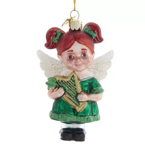 Angels Figurines And Ornaments>Tannenbaum Holiday Shop Noble Gems(Tm) Irish Angel Ornament