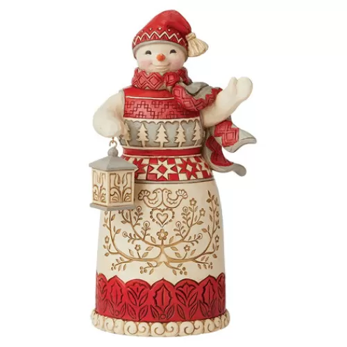 Snowman Figurines>Tannenbaum Holiday Shop Nordic Noel Snowman With Lantern