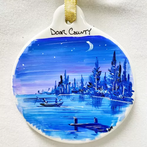 Door County Ornaments And Gifts>Tannenbaum Holiday Shop Northwoods Flat Clay Ornament