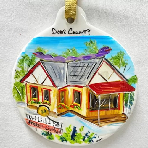 Door County Ornaments And Gifts>Tannenbaum Holiday Shop Not Licked Yet Flat Ornament