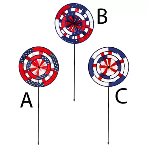 Fourth Of July / Patriotic>Tannenbaum Holiday Shop P Trioti Pinwheel Spinners, 3