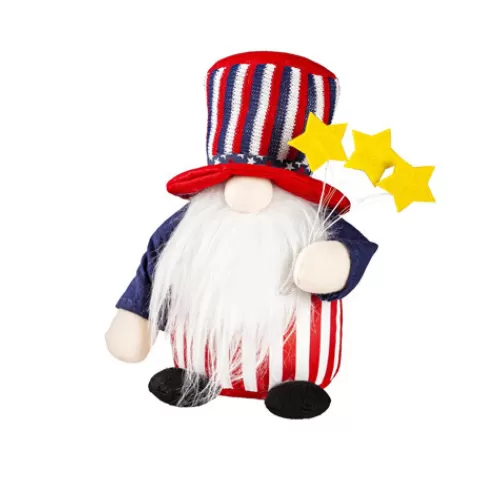 Indoor Decor^Tannenbaum Holiday Shop Patriotic Gnome With Lit Stars