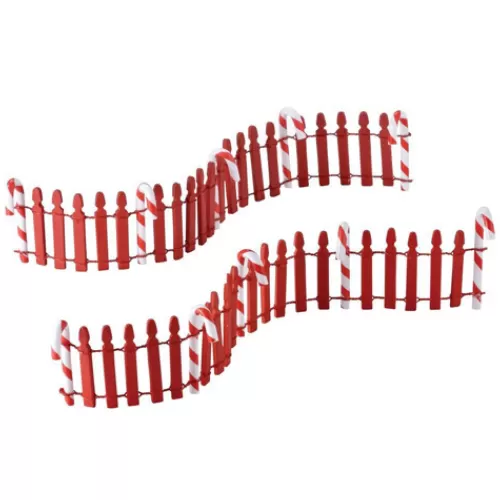 Department 56 - Villages^Tannenbaum Holiday Shop Peppermint Fence Set/2