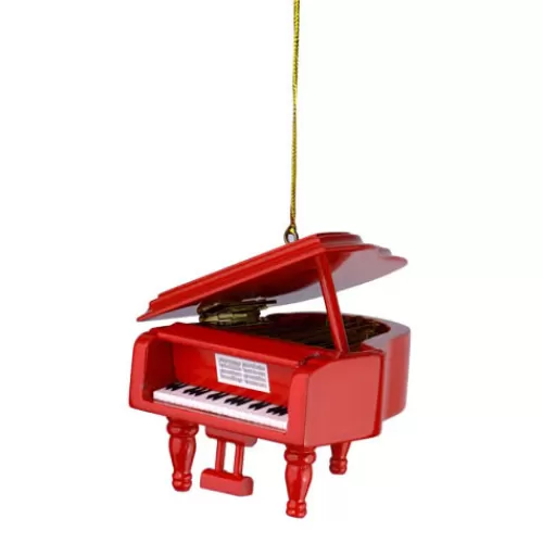 Music Ornaments>Tannenbaum Holiday Shop Piano Grand Red Ornament