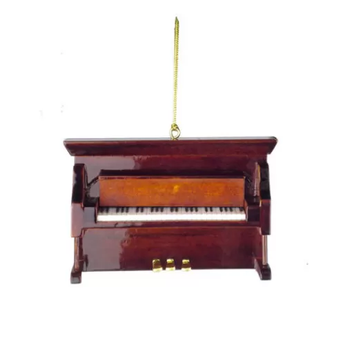 Music Ornaments>Tannenbaum Holiday Shop Piano Upright Brown Ornament