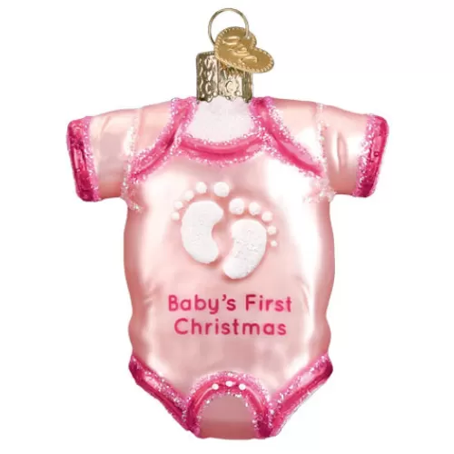 Baby Ornaments And Gifts^Tannenbaum Holiday Shop Pink Baby Onesie