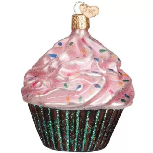 Food And Beverage Ornaments^Tannenbaum Holiday Shop Pink Chocolate Cupcake