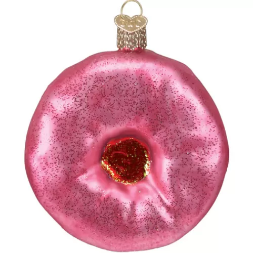 Food And Beverage Ornaments^Tannenbaum Holiday Shop Pink Frosted Donut