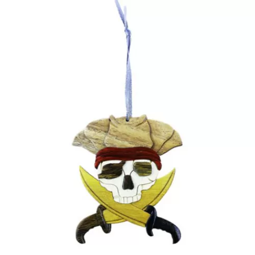 Ornaments>Tannenbaum Holiday Shop Pirate Skull Ornament