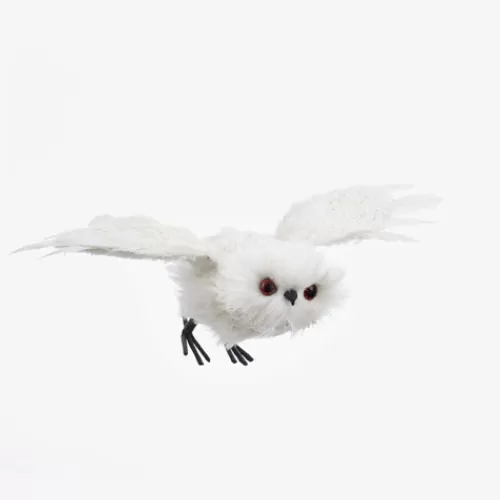 Animal Ornaments^Tannenbaum Holiday Shop Plush White Flying Owl Ornament