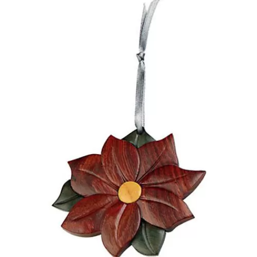 Traditional Christmas Ornaments>Tannenbaum Holiday Shop Poinsettia Ornament