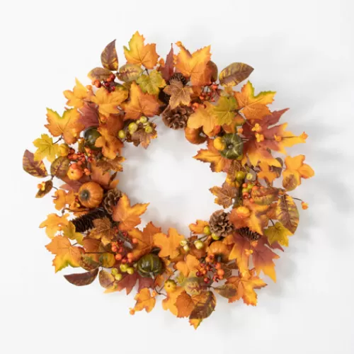 Floral, Wreaths, And Garland>Tannenbaum Holiday Shop Pumpkin Berry Wreath