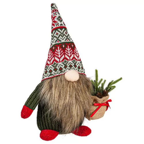 Lights And Lite-Up Decor>Tannenbaum Holiday Shop Red & Green Gnome With Led Bag