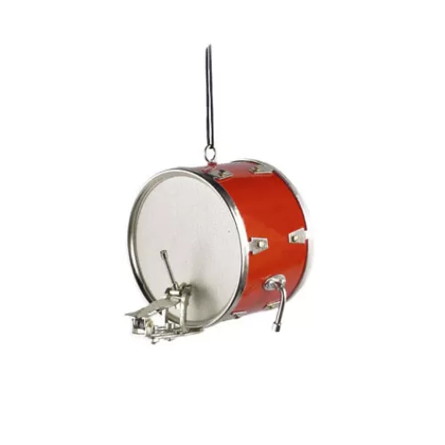 Music Ornaments>Tannenbaum Holiday Shop Red Bass Drum Ornament