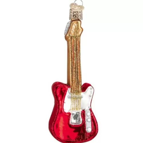 Music Ornaments>Tannenbaum Holiday Shop Red Electric Guitar