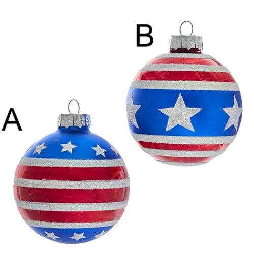 Patriotic And Military Ornament>Tannenbaum Holiday Shop Red, White, Nd Lue St Rs & Stripes Lls