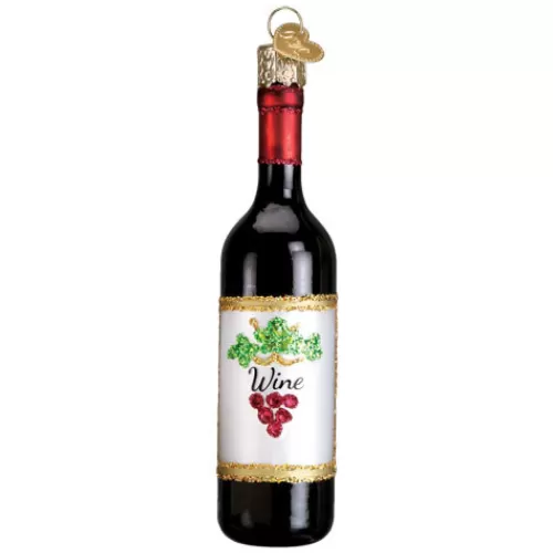 Food And Beverage Ornaments^Tannenbaum Holiday Shop Red Wine Bottle