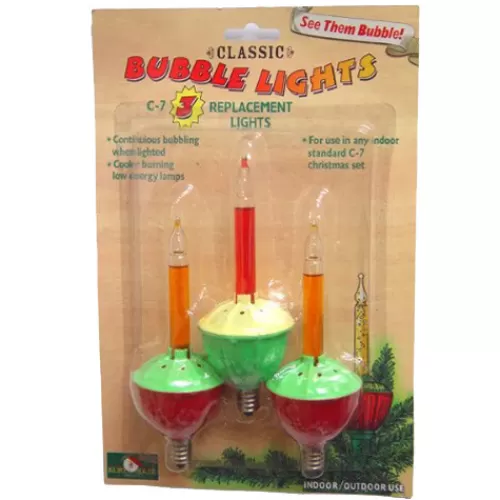 Lights And Lite-Up Decor>Tannenbaum Holiday Shop Replacement Bulbs For Bubble Lights, 3-Piece Set