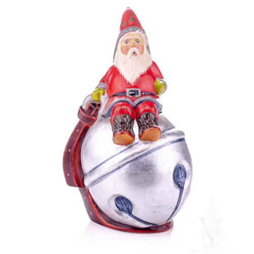 Santa Figurines>Tannenbaum Holiday Shop Santa On Silver Bell