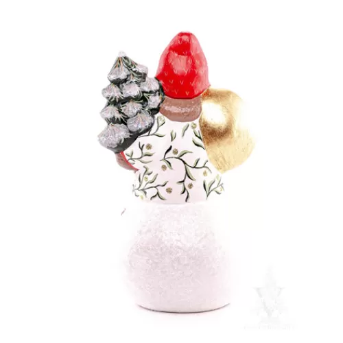 Santa Figurines>Tannenbaum Holiday Shop Santa On Snowball With Gold Sack