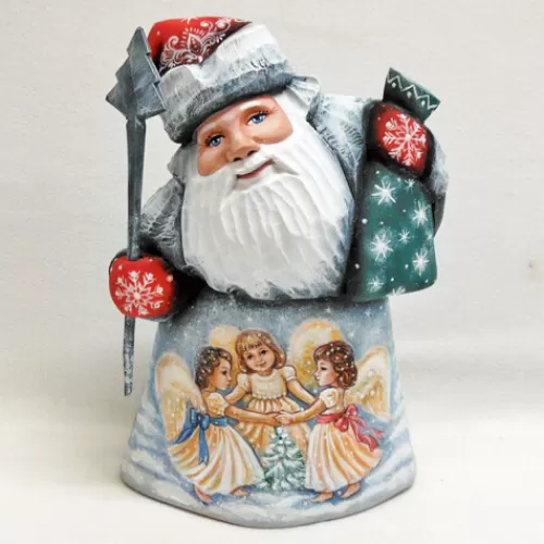 Santa Figurines>Tannenbaum Holiday Shop Santa With Angel Scene