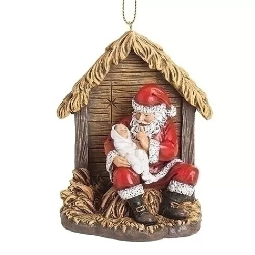 Nativity Sets And Religious Ornaments>Tannenbaum Holiday Shop Santa With Baby Jesus Ornament