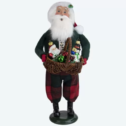 Santa Figurines>Tannenbaum Holiday Shop Santa With Ornaments