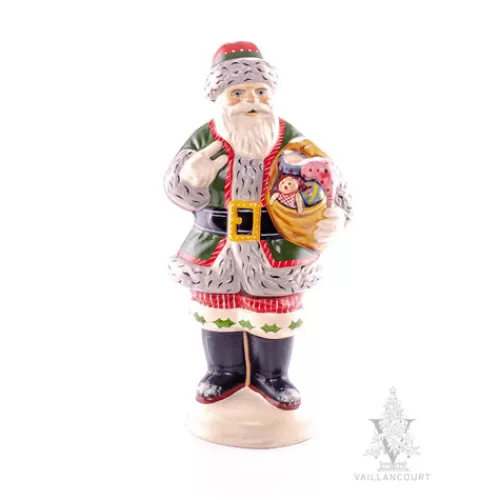 Santa Figurines>Tannenbaum Holiday Shop Santa With Pink Elephant Toy