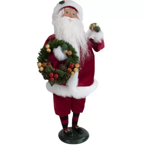 Santa Figurines>Tannenbaum Holiday Shop Santa With Wreath