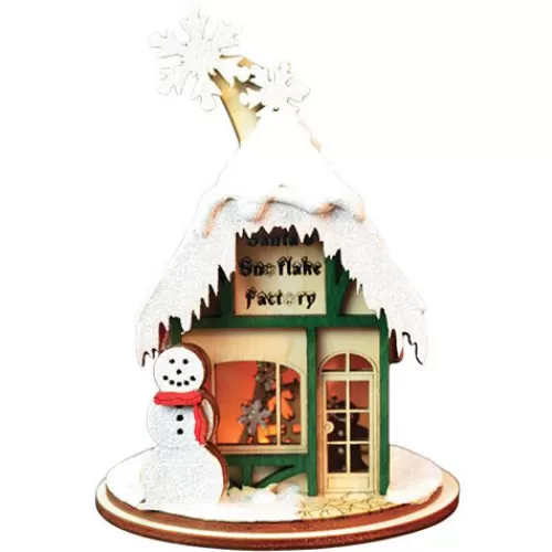 Lights And Lite-Up Decor>Tannenbaum Holiday Shop Santa's Snowflake Factory