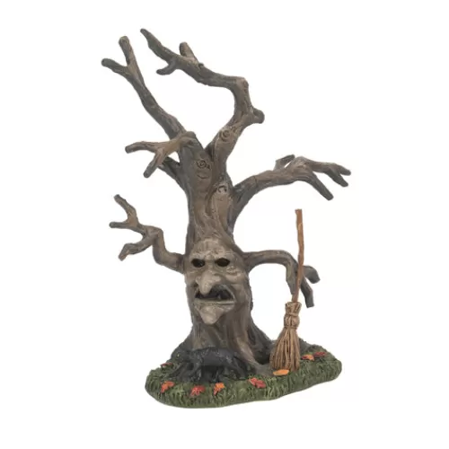 Department 56 - Halloween Village>Tannenbaum Holiday Shop Scary Witch Tree