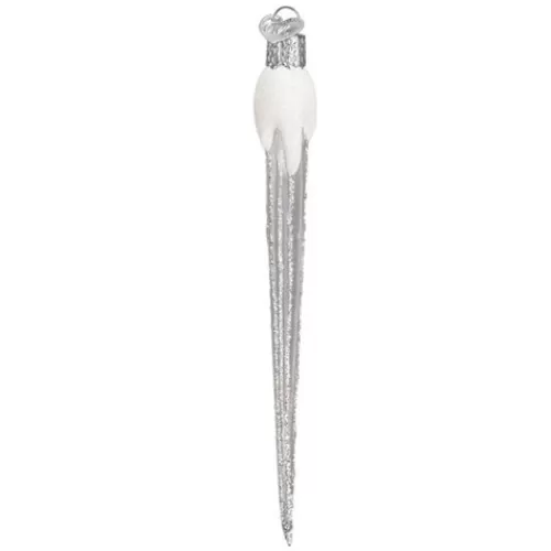 Traditional Christmas Ornaments>Tannenbaum Holiday Shop Silver Sparkling Icicle