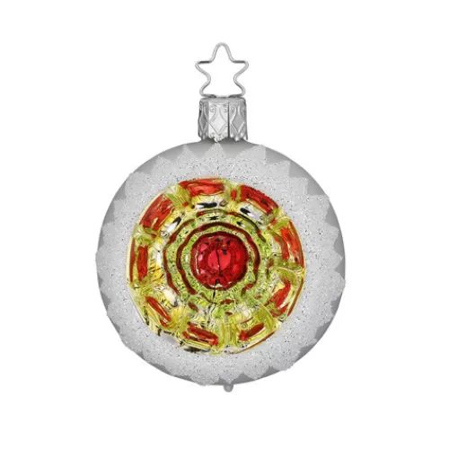 Traditional Christmas Ornaments>Tannenbaum Holiday Shop Silver/Red Reflection Ornament