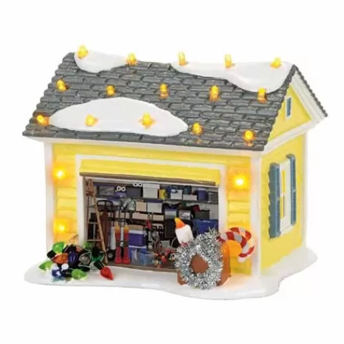 Department 56 - Villages^Tannenbaum Holiday Shop Snow Village - The Griswold Holiday Garage