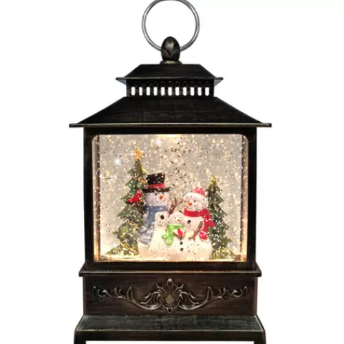 Snowglobes, Waterglobes, And Music Boxes>Tannenbaum Holiday Shop Snowman Family Swirl Lantern