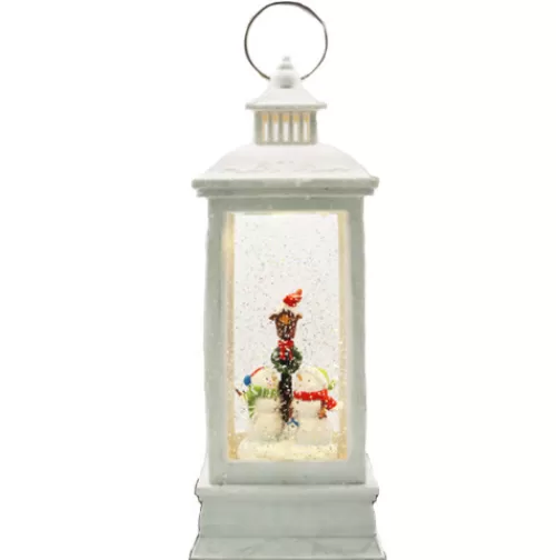 Snowglobes, Waterglobes, And Music Boxes>Tannenbaum Holiday Shop Snowman Lit Led Spinner Lantern