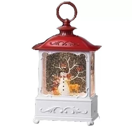 Snowglobes, Waterglobes, And Music Boxes>Tannenbaum Holiday Shop Snowman With Animals Swirl Lantern