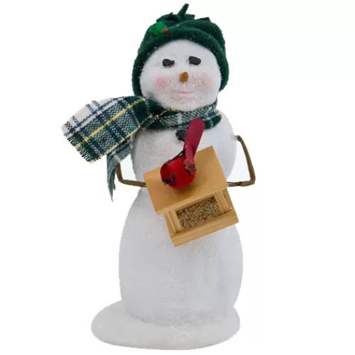 Snowman Figurines>Tannenbaum Holiday Shop Snowman With Birdfeeder