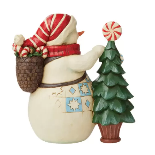 Snowman Figurines>Tannenbaum Holiday Shop Snowman With Candy Tree