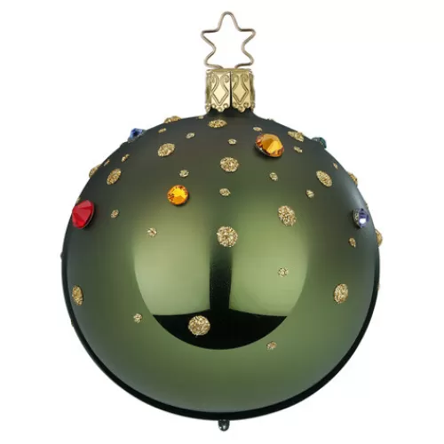 Traditional Christmas Ornaments>Tannenbaum Holiday Shop Sparkling Feast Hunter Green Ball