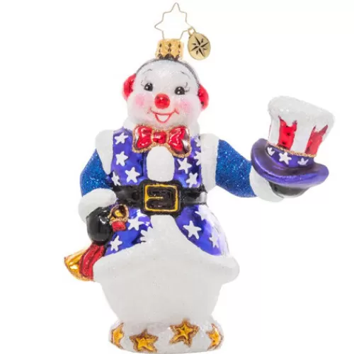 Patriotic And Military Ornament>Tannenbaum Holiday Shop Star Spangled Snowman