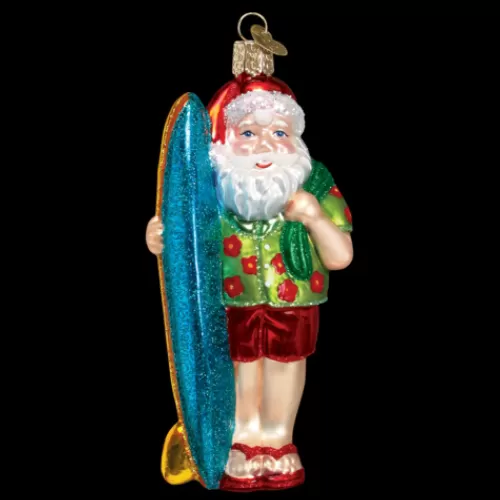 Santa Ornaments^Tannenbaum Holiday Shop Surfer Santa