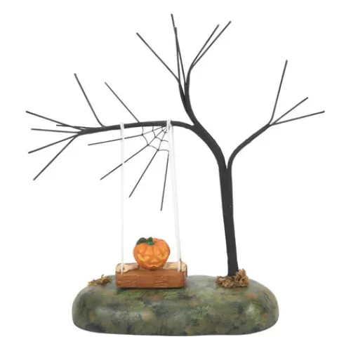 Department 56 - Halloween Village>Tannenbaum Holiday Shop Swinging Scary Gourd