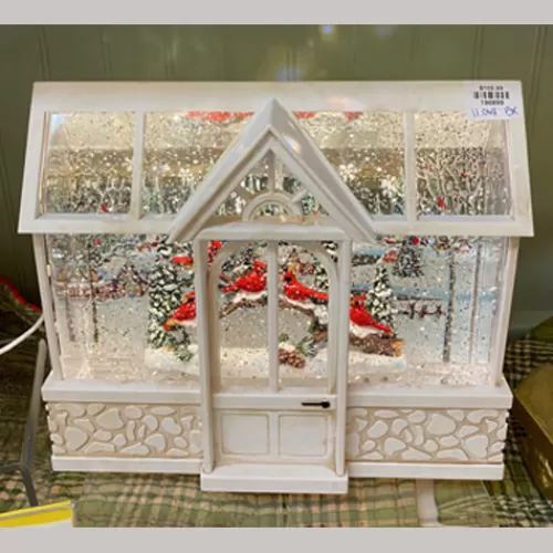 Lights And Lite-Up Decor>Tannenbaum Holiday Shop Swirl Greenhouse With Cardinals