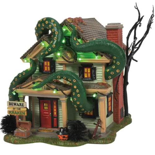 Department 56 - Halloween Village>Tannenbaum Holiday Shop The Kraken House